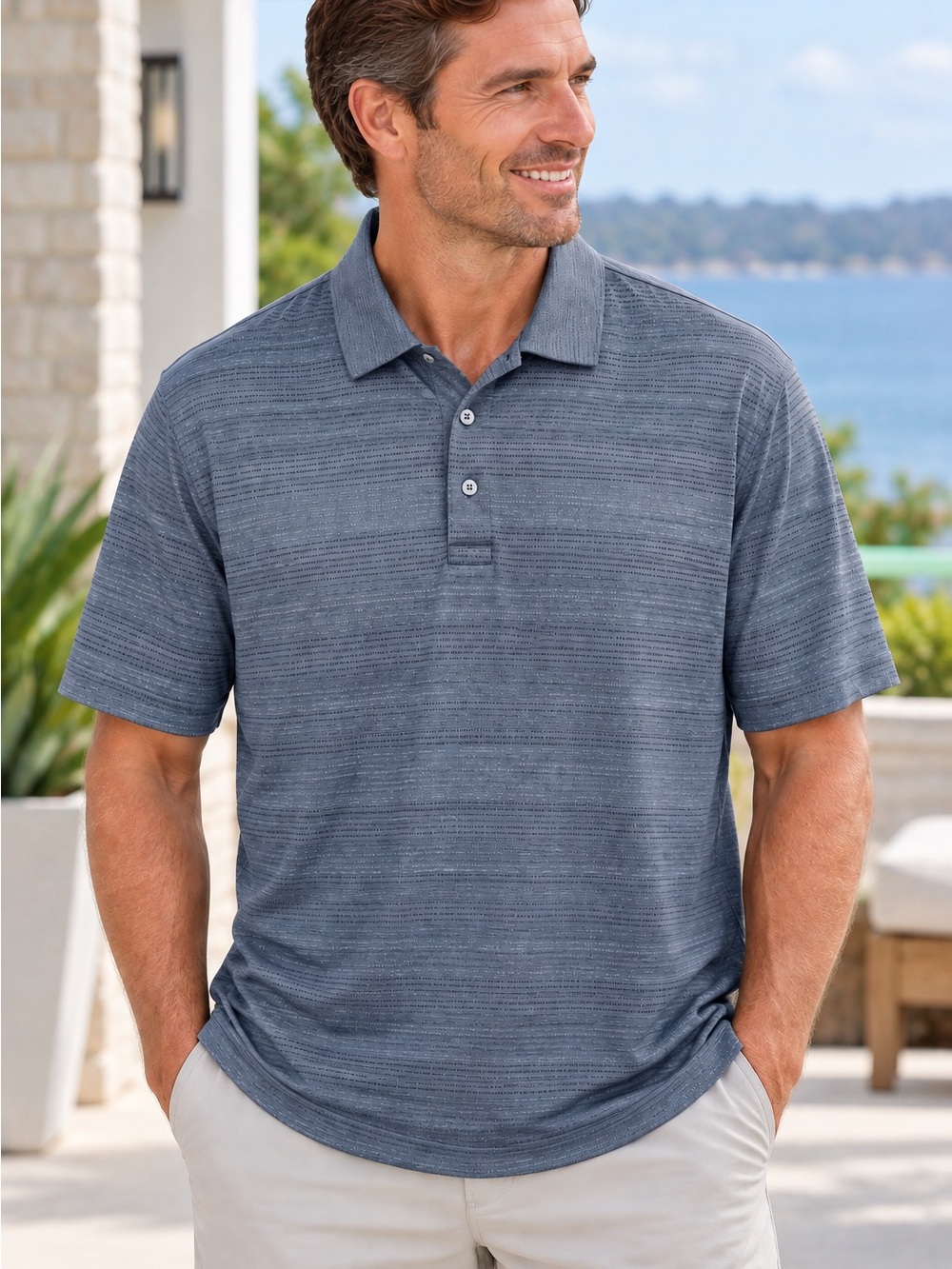 Gary Player 60s 2-ply Double Mercerized Moisture-Wicking Polo Shirt Size M.
